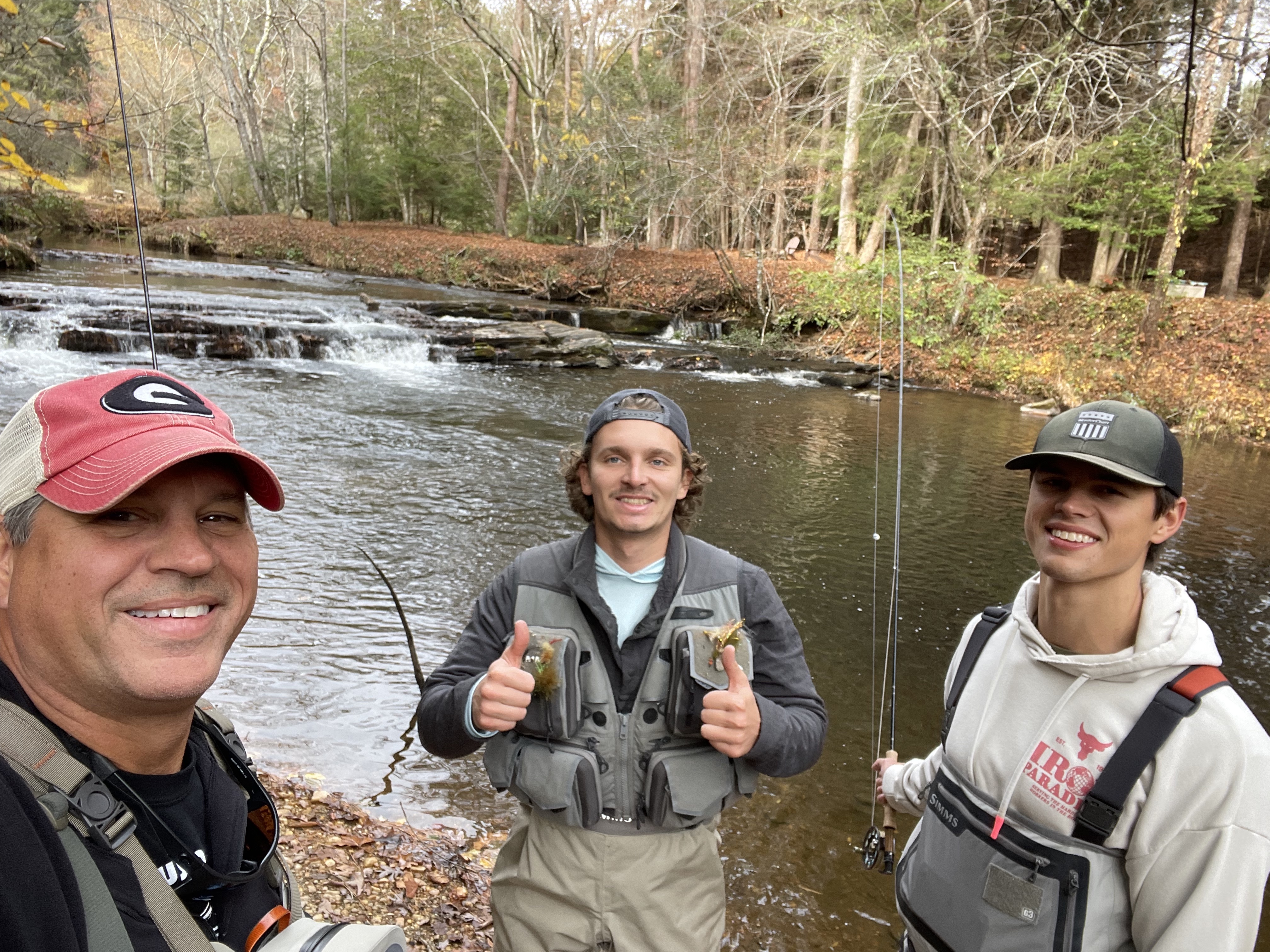 A scenic view of a fly fisherman on the Soque River